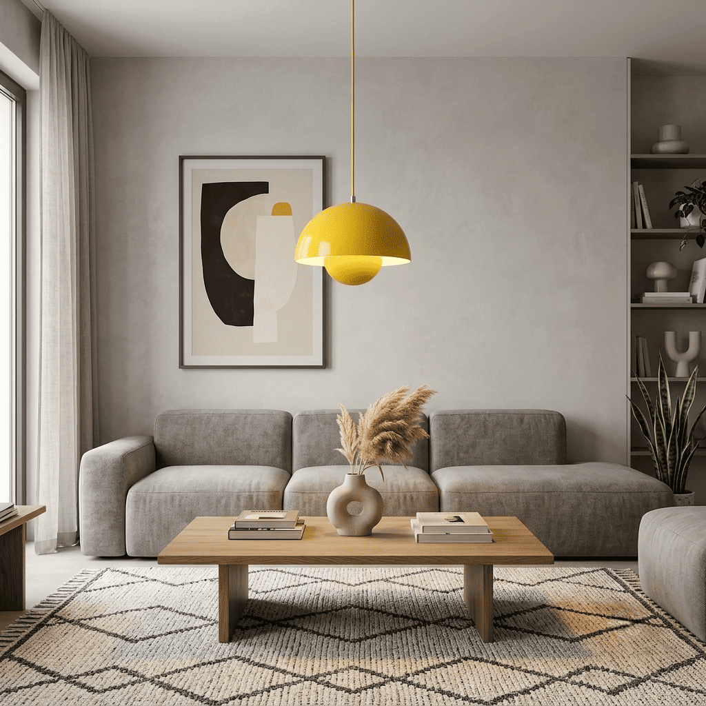 Suspension design type macaron métallique, dôme scandinave | Chambre, cuisine, salon, restaurant moderne, intérieur