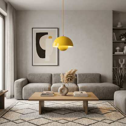 Suspension design type macaron métallique, dôme scandinave | Chambre, cuisine, salon, restaurant moderne, intérieur