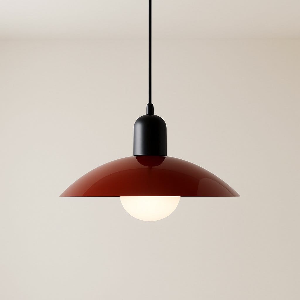 Suspension luminaire salon métal bicolore | Dôme Bauhaus nordique, Intérieur chambre salle à manger