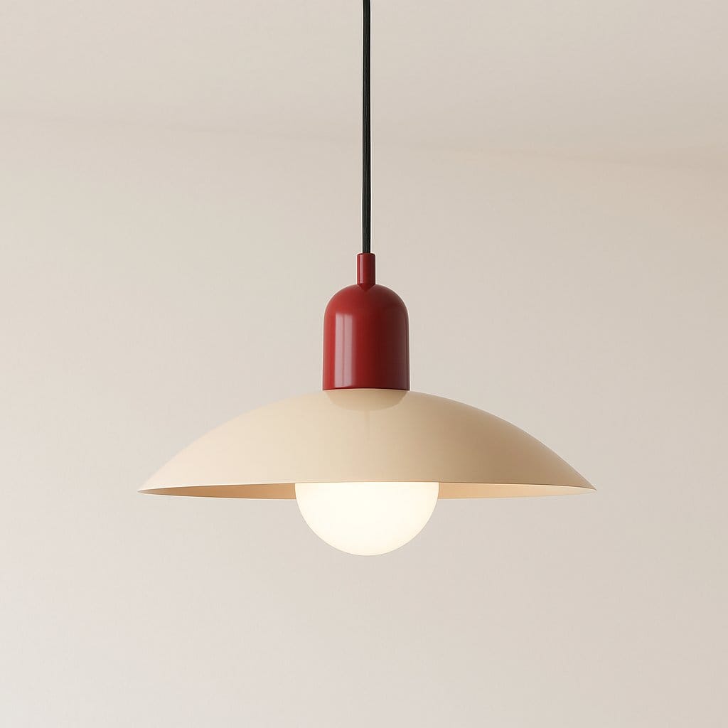 Suspension luminaire salon métal bicolore | Dôme Bauhaus nordique, Intérieur chambre salle à manger