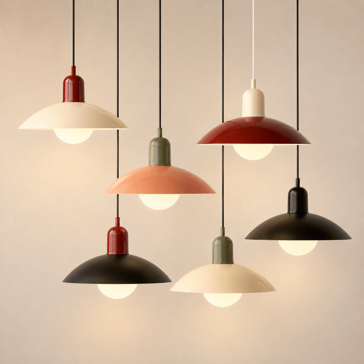 Suspension luminaire salon métal bicolore