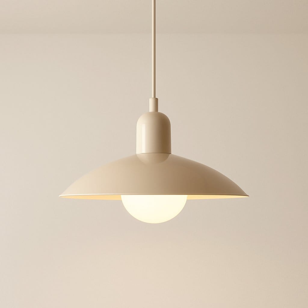 Suspension luminaire salon métal bicolore | Dôme Bauhaus nordique, Intérieur chambre salle à manger