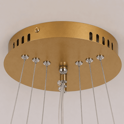 Suspension lustre LED Salle à manger salon Moderne intérieur | anneaux aluminium 3 cercles, dimmable