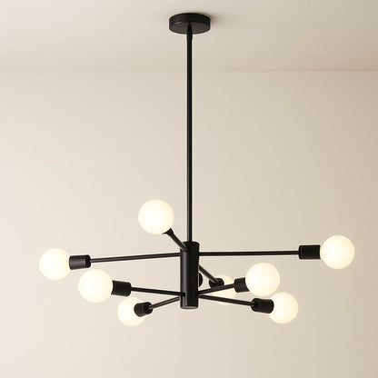 Suspension lustre métal bras multiples, chandelier Sputnik moderne | Salon salle à manger chambre, Intérieur