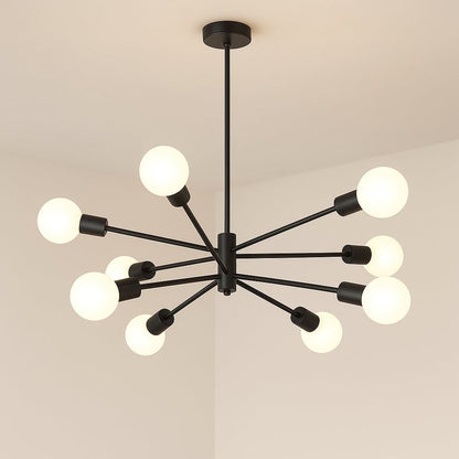 Suspension lustre métal bras multiples, chandelier Sputnik moderne | Salon salle à manger chambre, Intérieur