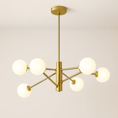 Suspension lustre métal bras multiples, chandelier Sputnik moderne | Salon salle à manger chambre, Intérieur