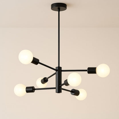 Suspension lustre métal bras multiples, chandelier Sputnik moderne | Salon salle à manger chambre, Intérieur
