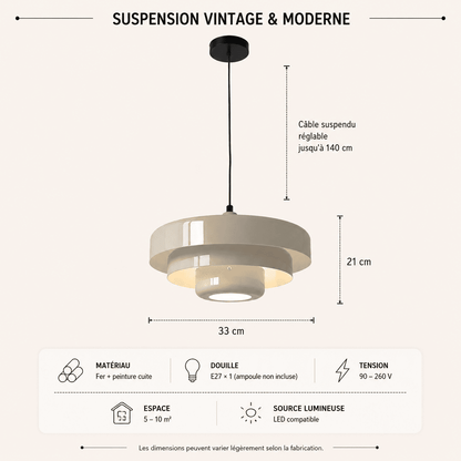 Suspension métal étagé, Style salon rétro vintage | Salle à manger, intérieur café bar