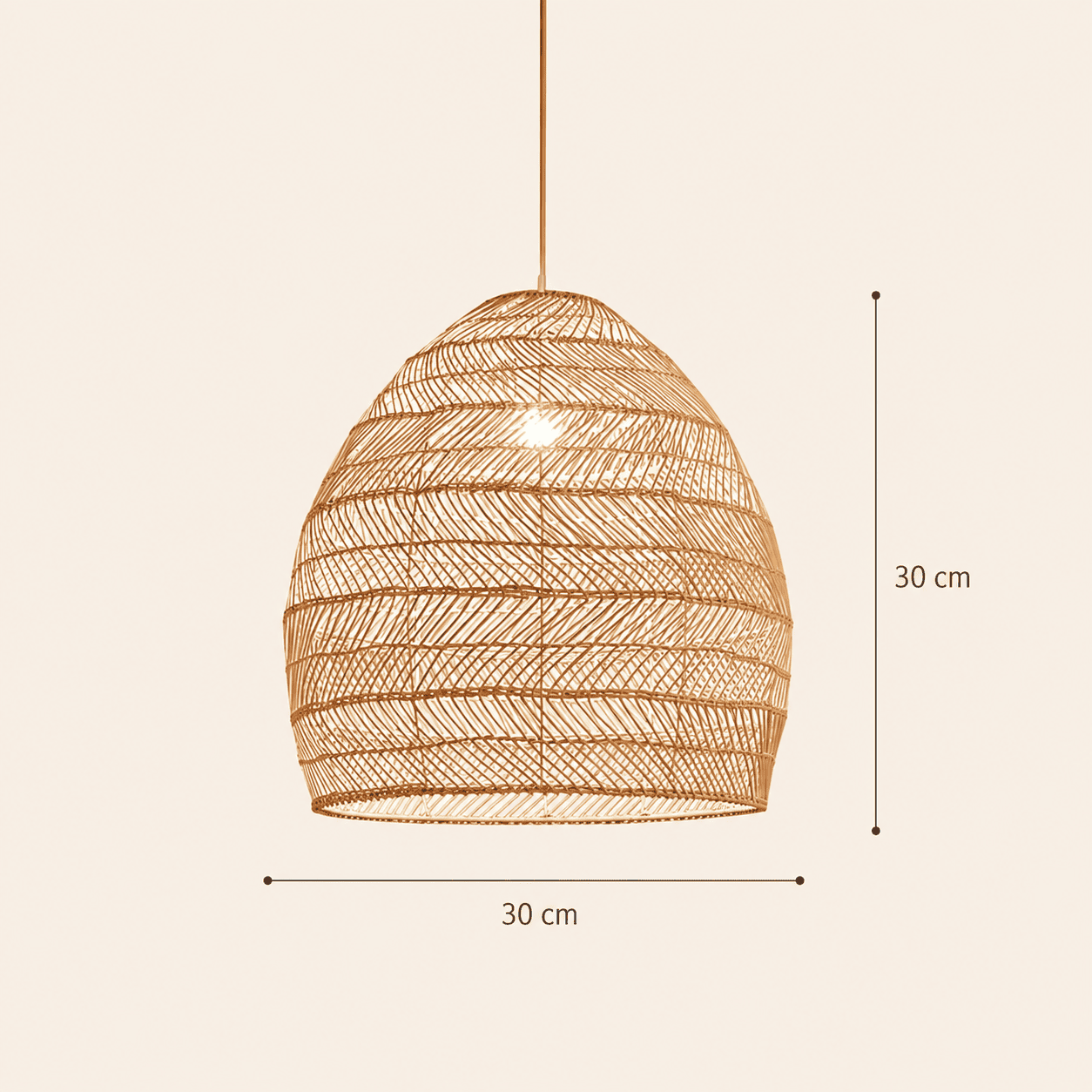 Suspension rotin tressé, abat jour en cloche naturelle bohème | Salon cuisine chambre, café, Intérieur