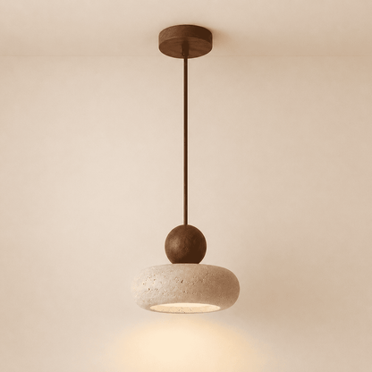 Suspension chambre pierre naturelle, Galets empilés wabi-sabi | Chambre salon restaurant intérieur Minimaliste