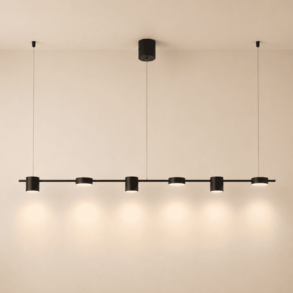 Suspension salle à manger, lustre LED moderne, multi-spots orientables