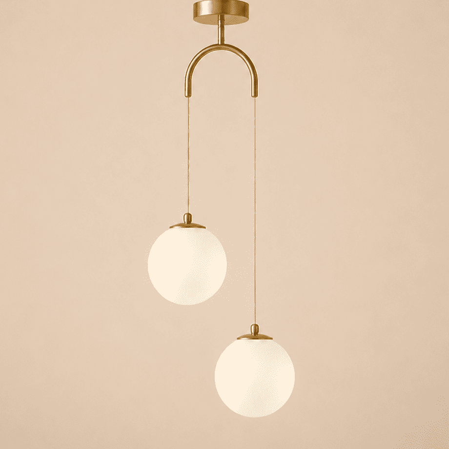 Suspension verre globe laiton doré, design italien moderne | Salon chambre salle à manger, Intérieur