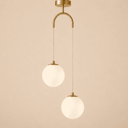 Suspension verre globe laiton doré, design italien moderne | Salon chambre salle à manger, Intérieur