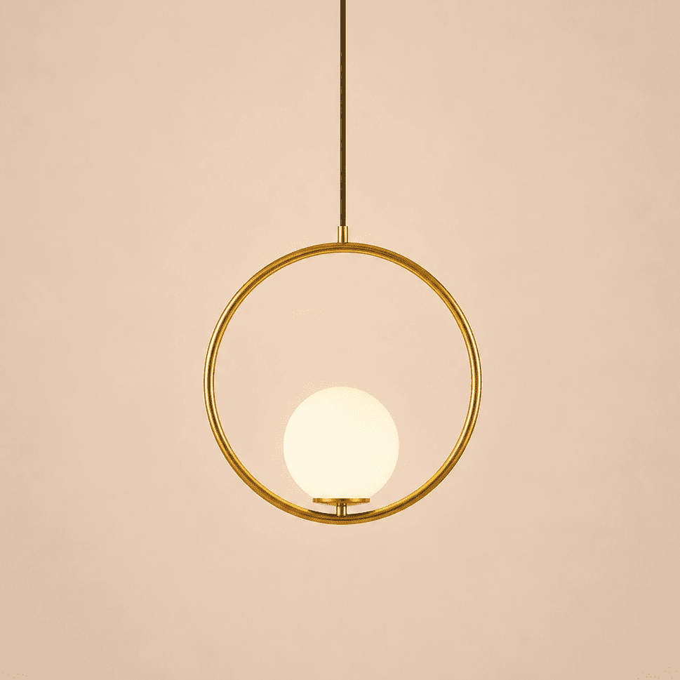 Suspension verre globe laiton doré, design italien moderne | Salon chambre salle à manger, Intérieur