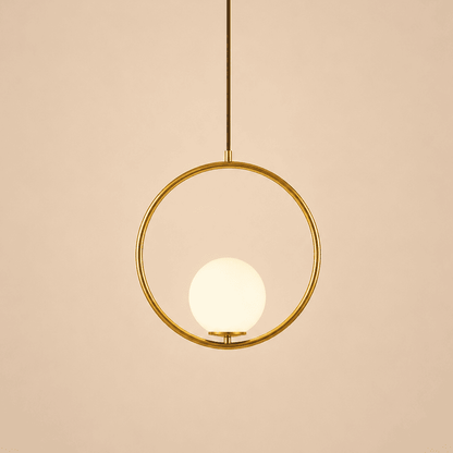 Suspension verre globe laiton doré, design italien moderne | Salon chambre salle à manger, Intérieur