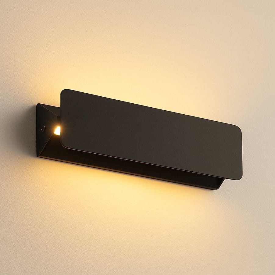 Applique murale blanche aluminium moderne, Abat-jour plat orientable LED lumière neutre | Chambre miroir tête de lit intérieur
