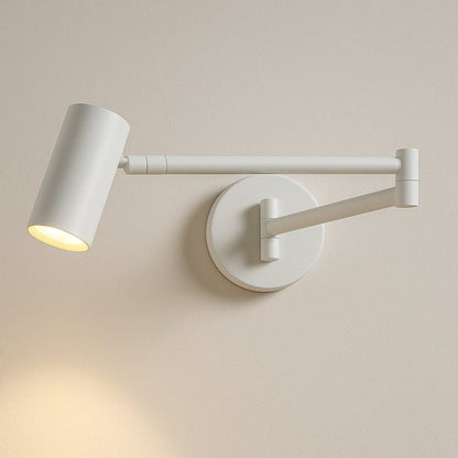 Applique murale chambre liseuse tête de lit, métal noir | Bras articulé rétractable, interrupteur ou dimmable