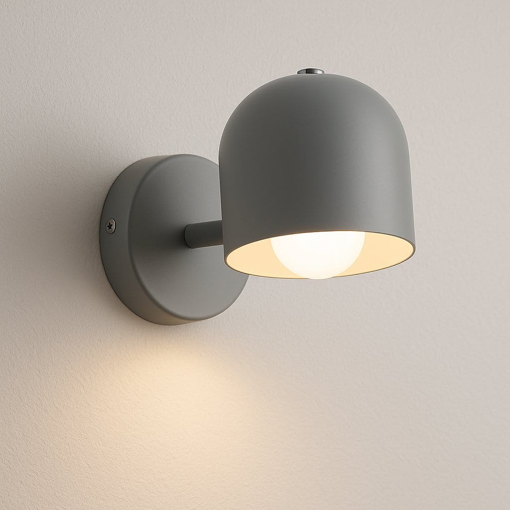 Applique murale Design Scandinave, spot métallique, Abat-jour en cloche orientable | Chambre couloir intérieur