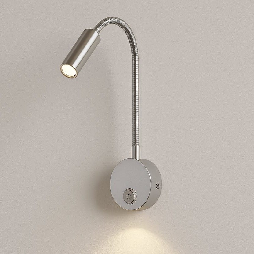 Applique murale LED orientable pour tête de lit, chambre, bureau | Liseuse col de cygne interrupteur intégré