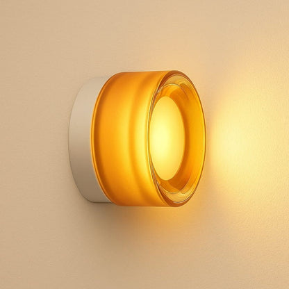 Applique murale ronde verre côtelé, LED | Chambre salle de bain intérieur