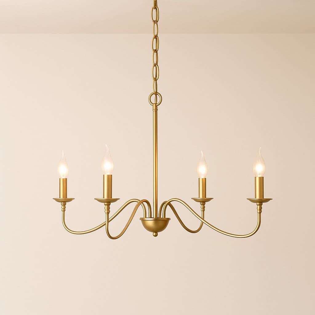Lustre chandelier, suspension métal de style américain vintage | Salon salle à manger intérieur