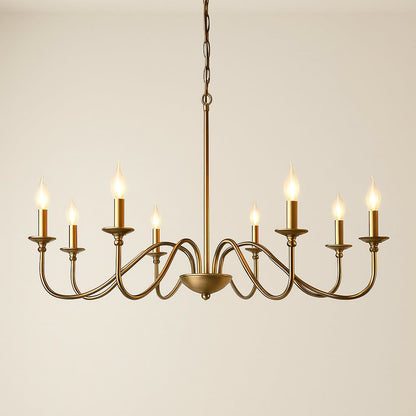 Lustre chandelier, suspension métal de style américain vintage | Salon salle à manger intérieur