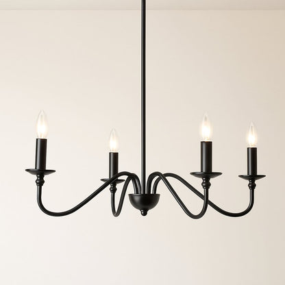 Lustre chandelier, suspension métal de style américain vintage | Salon salle à manger intérieur
