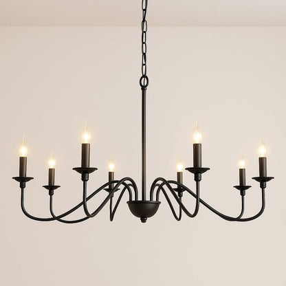 Lustre chandelier, suspension métal de style américain vintage | Salon salle à manger intérieur