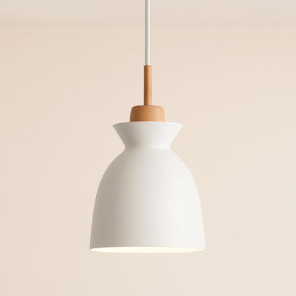 Suspension bois métal, Abat-jour conique scandinave | Salon chambre salle à manger Intérieur