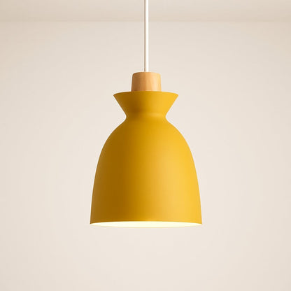 Suspension bois métal, Abat-jour conique scandinave | Salon chambre salle à manger Intérieur