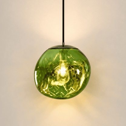 Suspension design globe PVC, effet verre soufflé | Salon escalier intérieur moderne